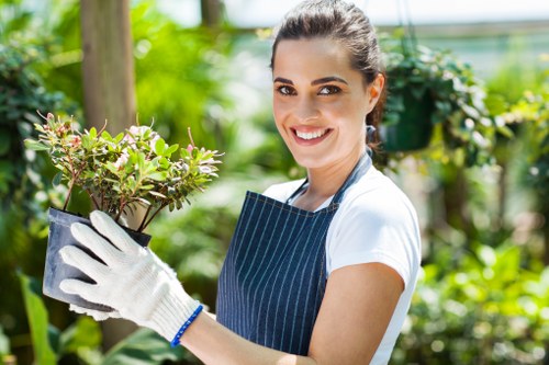 Shooter Hill garden with professional planting and outdoor upkeep